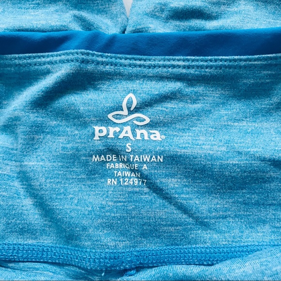 PrAna Turquoise Blue Mid Rise Cropped Leggings S - Picture 8 of 9
